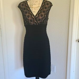 Adrianna Papell Black Lace Dress